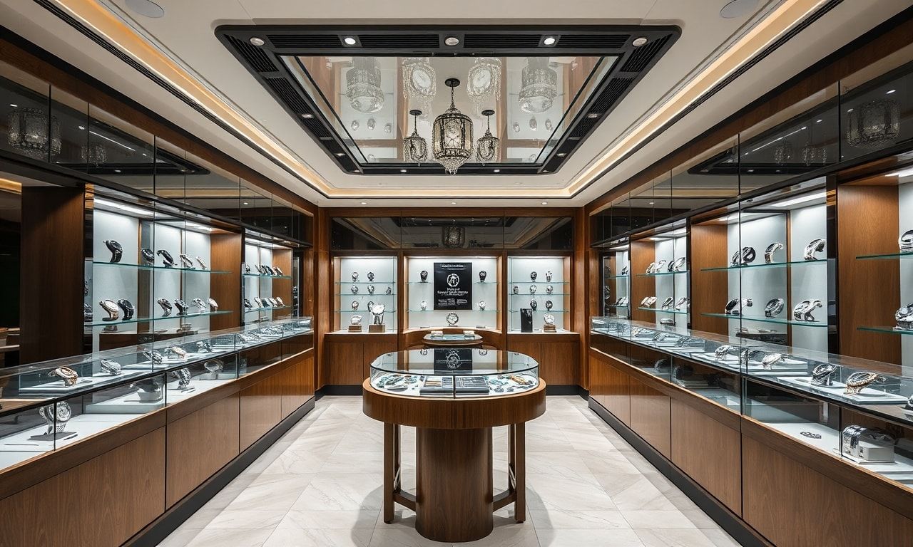 高級時計店の店内風景
