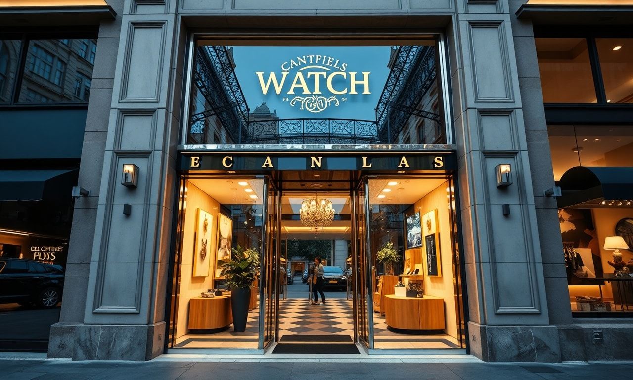 高級時計店の入り口