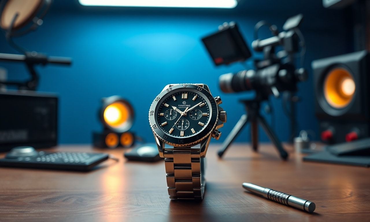 高級時計の撮影風景