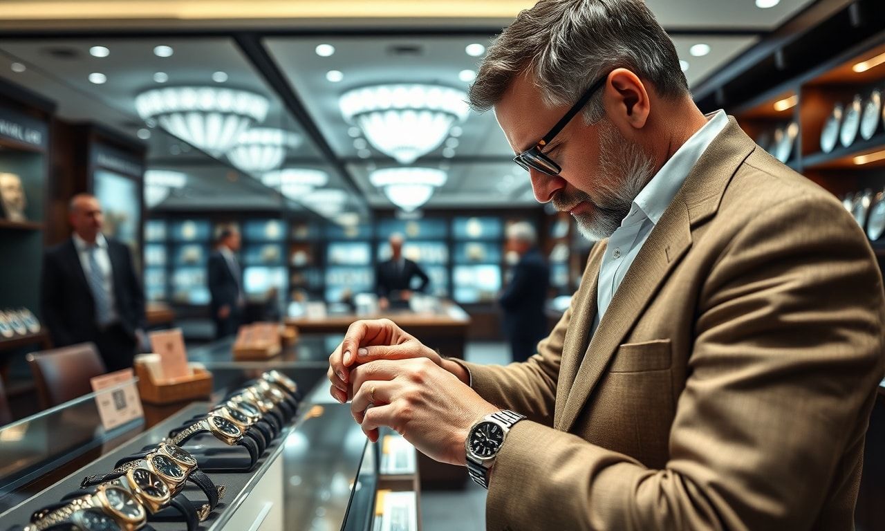 高級時計を選ぶ人のイメージ