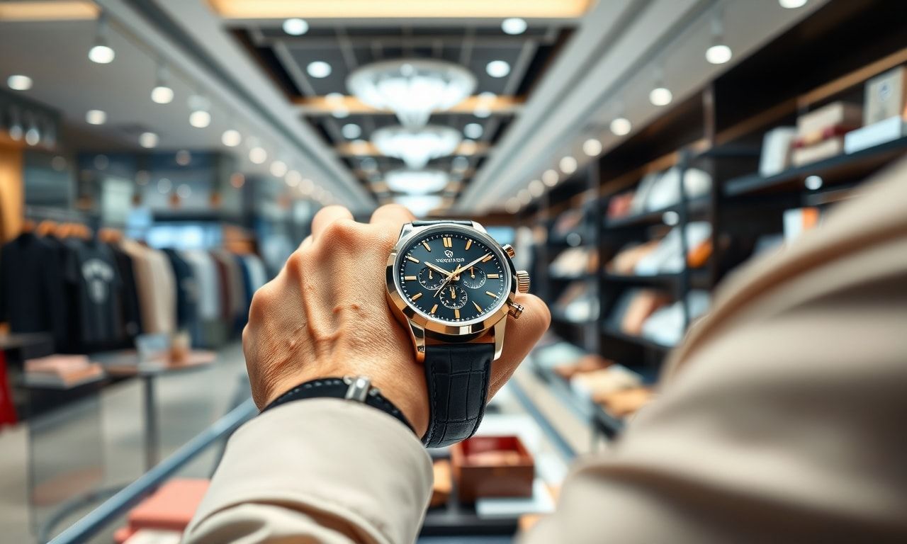 時計選びの様子