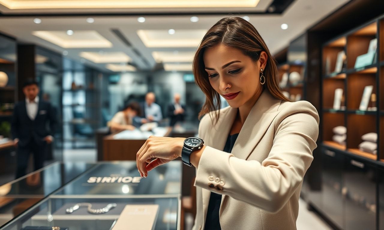 高級時計を選ぶ女性のイメージ