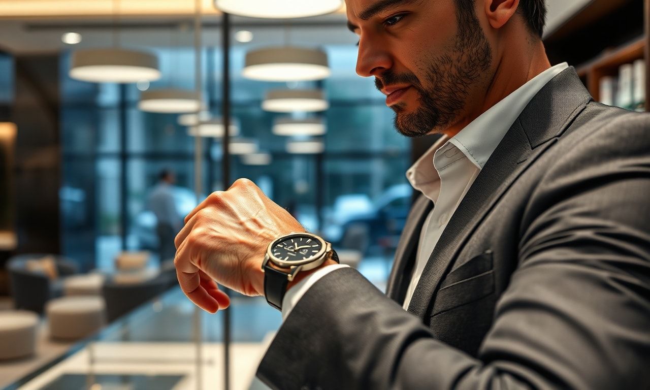 時計を選ぶ様子