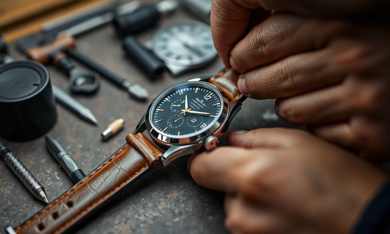 革ベルトの交換